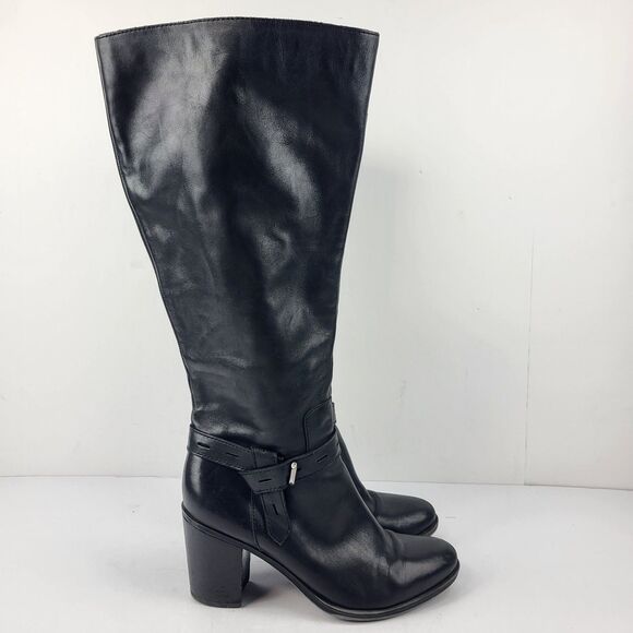 Naturalizer Kamora Women's Knee High Boots Black Faux Leather 7.5W Wide Calf - Picture 11 of 16